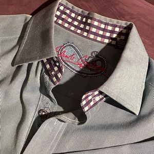 Robert Graham embroidered button down shirt